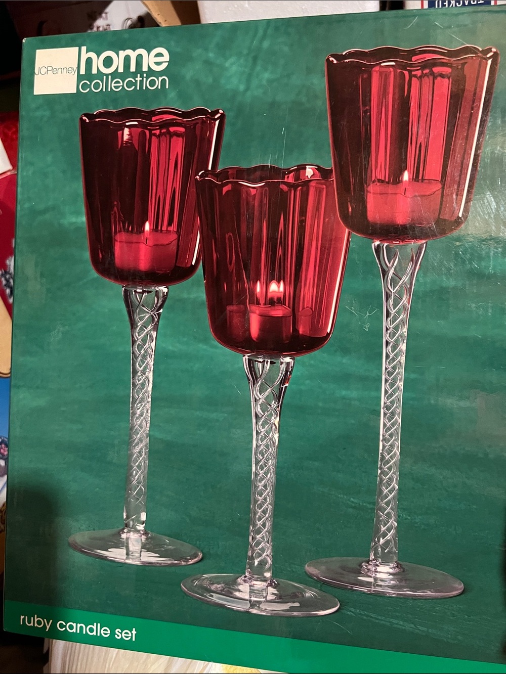 Ruby Candle Set - Red